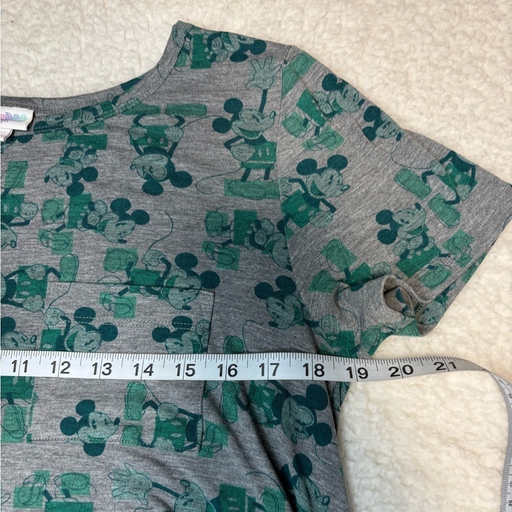Lularoe Women Gray Vintage Disney Mickey Mouse Print Short Sleeve T-shirt Dress - Picture 5 of 8